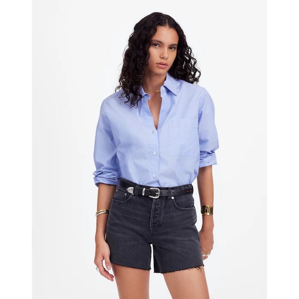 Madewell Black Denim High-Rise Cutoff Shorts